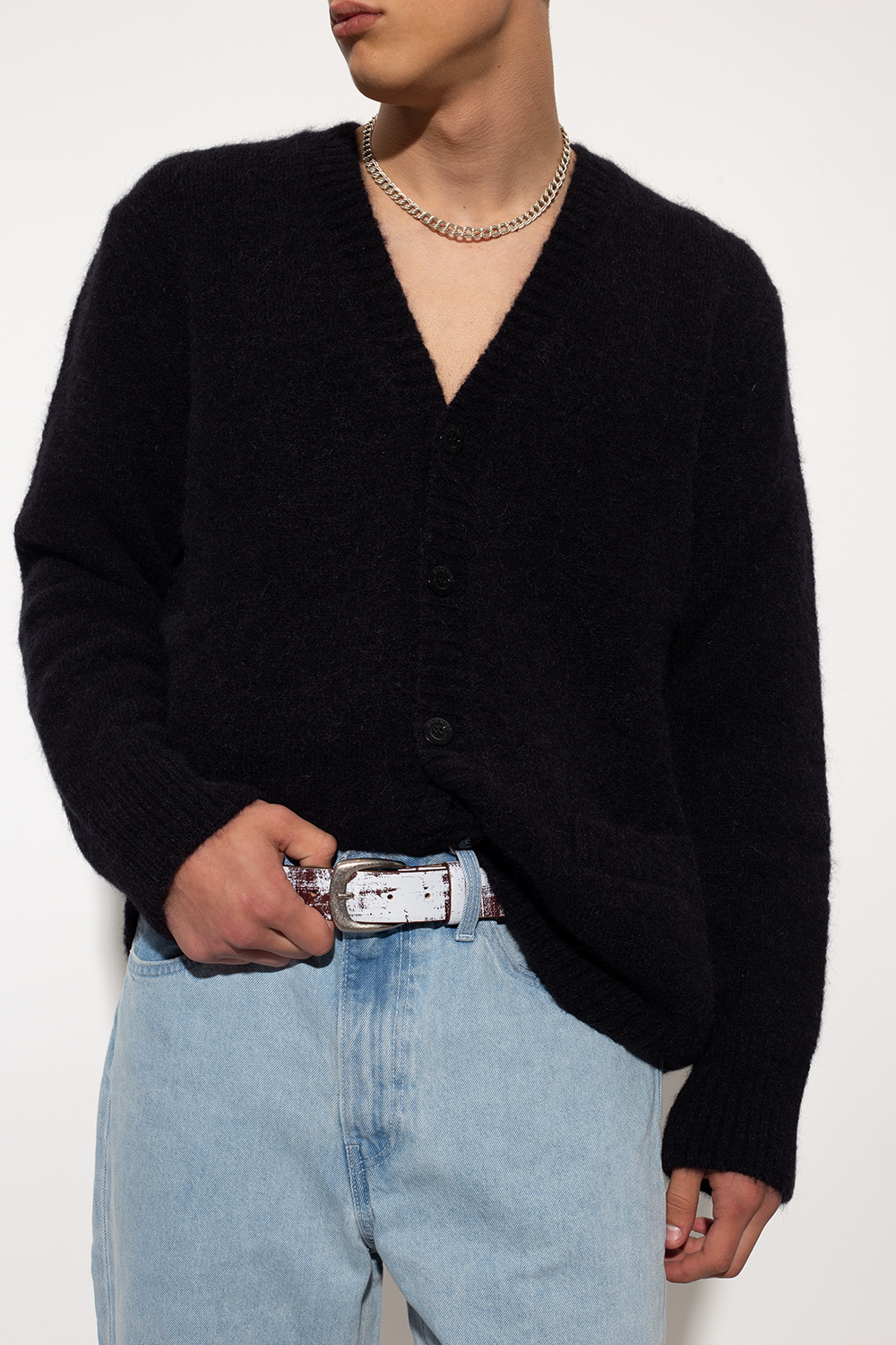 White Leather belt Maison Margiela - SchaferandweinerShops Japan